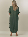 Vestido Midi Linho Verde Salvia
