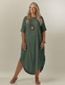 Vestido Midi Linho Verde Salvia