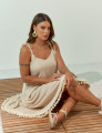 Vestido Linho Mullet Trigo