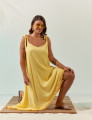 Vestido Linho Mullet Amarelo Solar