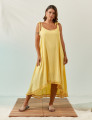 Vestido Linho Mullet Amarelo Solar
