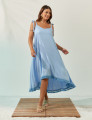 Vestido Linho Mullet Azul Brisa
