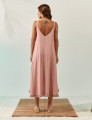 Vestido Linho Mullet Rosa Blush