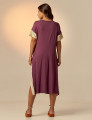 Vestido Midi Bicolor Merlot