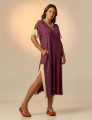 Vestido Midi Bicolor Merlot