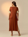 Vestido Midi Bicolor Cacau