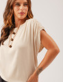 Blusa Franzida Linho Trigo