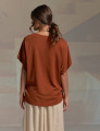 Blusa Quadrada Linho Amendoim