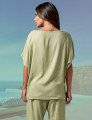 Blusa Quadrada Linho Maçã Verde