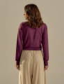 Blusa Nó Manga Longa Merlot