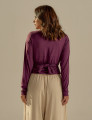 Blusa Nó Manga Longa Merlot
