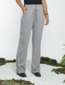 Calça Reta Linho Cinza Granizo