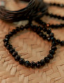 Conjunto Pulseira Maxi Brilho Preto