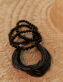 Conjunto Pulseira Maxi Brilho Preto