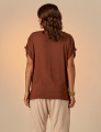 Blusa Franzida Ombro Cacau