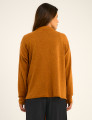 Cardigan Lã Pontas Ferrugem