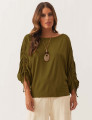 Blusa Manga Canaleta Ajustável Verde Oliva