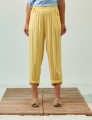 Calça Trancoso Linho Amarelo Solar