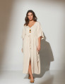 Vestido Kaftan Linho Trigo-U