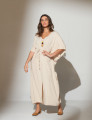 Vestido Kaftan Linho Trigo-U