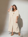 Vestido Kaftan Linho Trigo-U
