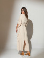 Vestido Kaftan Linho Trigo-U