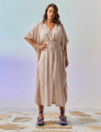 Vestido Kaftan Linho Aspargo