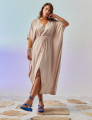 Vestido Kaftan Linho Aspargo
