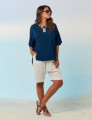 Blusa Recortes Marinho