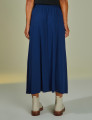 Saia com Pregas Azul Marinho