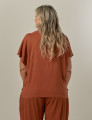 Blusa Gola Linho Terracota