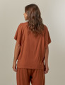 Blusa Gola Linho Terracota