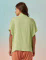 Blusa Gola Linho Menta
