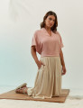 Blusa Gola Linho Rosa Blush