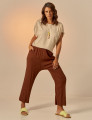 Calça Saruel Linho Cacau
