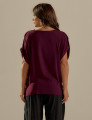 Blusa Franzida Ombro Merlot