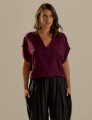 Blusa Franzida Ombro Merlot