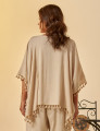 Blusa Kaftan Linho Trigo