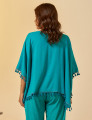 Blusa Kaftan Linho Mediterrâneo