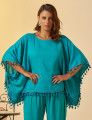 Blusa Kaftan Linho Mediterrâneo
