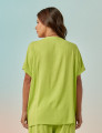 Blusa Prega Linho Verde Siciliano