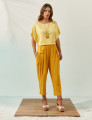 Blusa Quadrada Linho Amarelo Solar