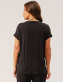 Blusa Linho Pala Decote Preto