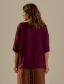 Blusa Canoa Linho Merlot