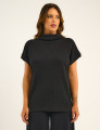 Blusa Tricô Gola Média Preto