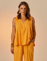 Blusa Decote V Papaya
