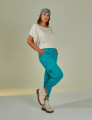 Calça Jogger Bolso Azul Mediterrâneo