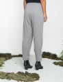 Calça Linho Botão Barra Cinza Granizo