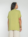 Blusa Prega Linho Verde Atemoia