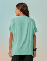Blusa Prega Linho Azul Salina